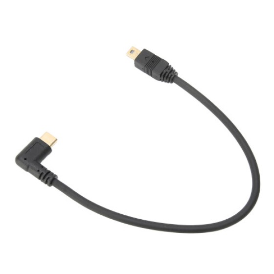Type-C to Mini 5pin Data Cable, 0.25 meters
